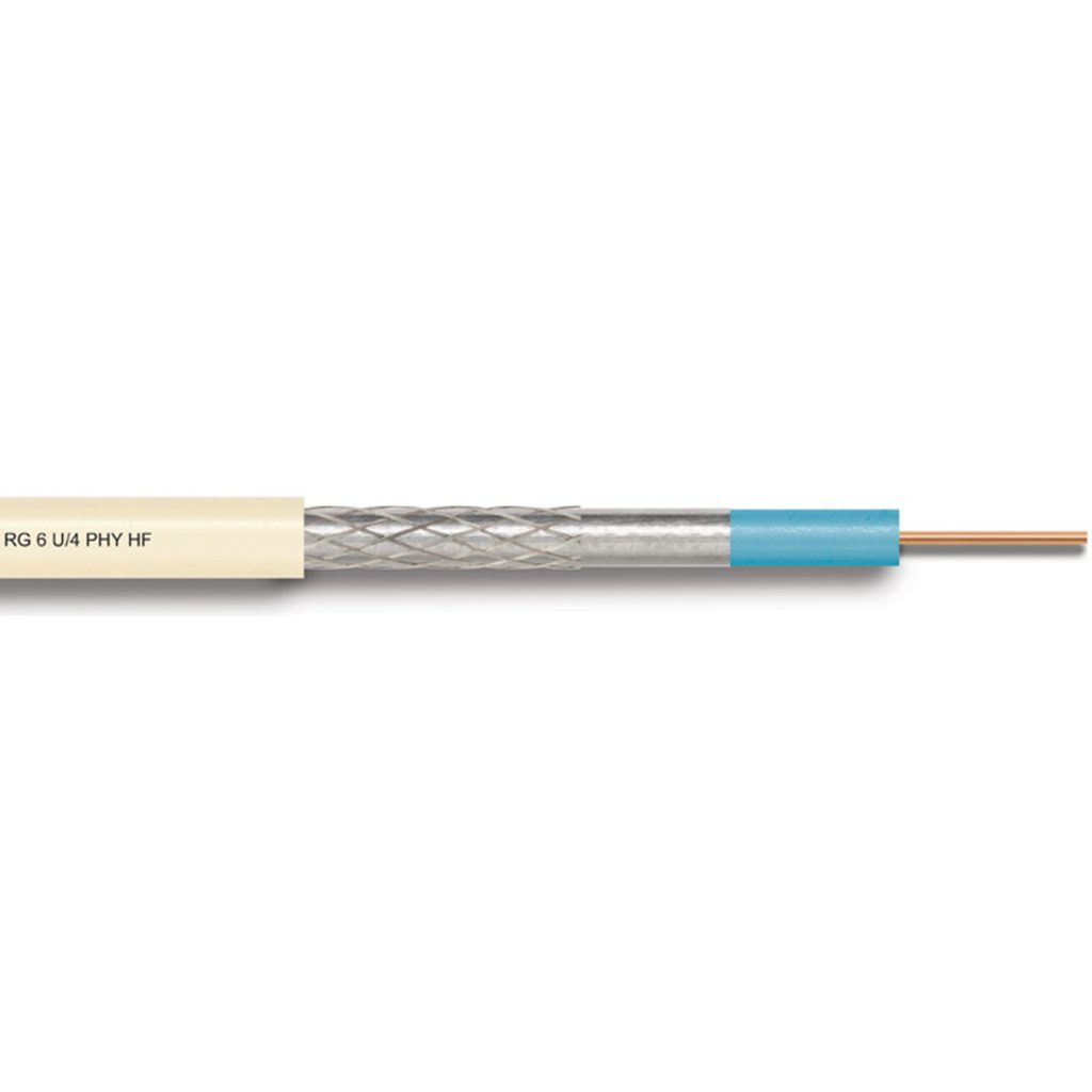 RG 6 U/4 PHY-HF (Cu/Al Trishield)